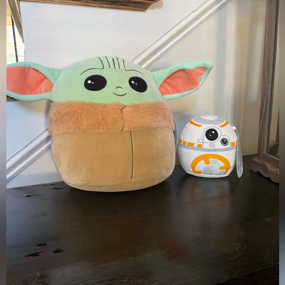 TWO NEW Squishmallows Star Wars The Child and BB8 Mandalorian NWT